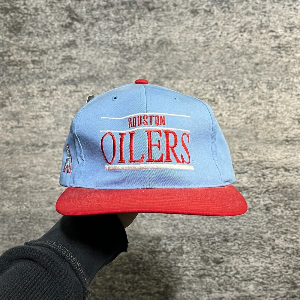 NWT Vintage Houston Oilers Snapback Hat Annco NFL Embroidered 90s Adjustable